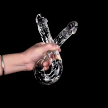 The Johnson 16 Inch Silicone Double Ended Monster Dildo (Clear)