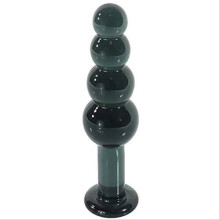 The Fourpop Glass Dildo (Black)