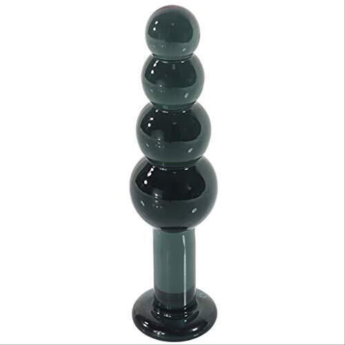 The Fourpop Glass Dildo (Black)
