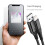 (3M Twin Pack, Black) Red Ember Heavy Duty iPhone Braided Charger Cable 7