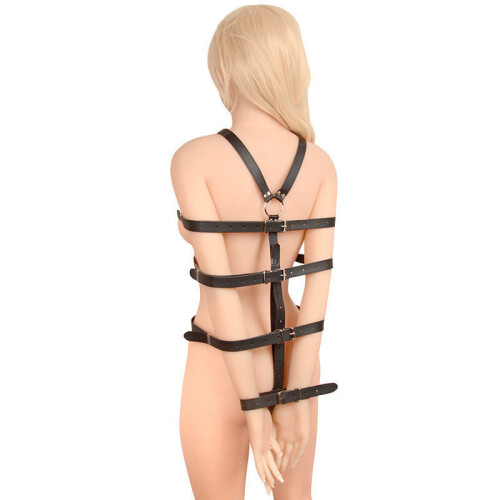 Strapped Up' Faux Leather Black Harness Restraint