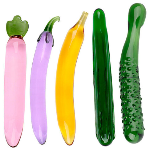 5-A-Day Glass Fruit Dildo Set