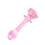 Glacier Glass Pink Rose Dildo 3