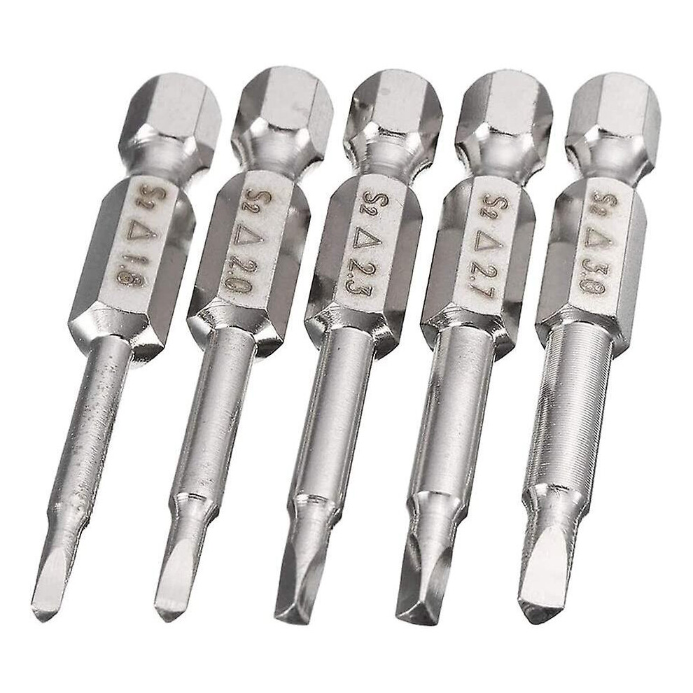 Magnetic Triangle Head Screwdriver Bits, 50Mm S2 Steel Triangular Tip Screw Driver Bit 1/4 Hex Shank Triangle Screwdriver Bit Set5pcs) 9172662405910