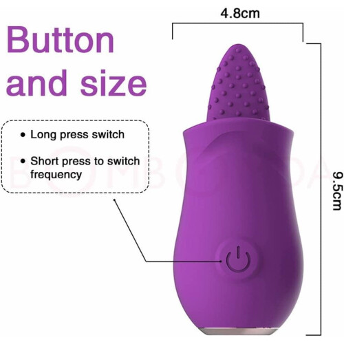 Vibrating Tongue Clitoral Vibrator (Light Pink)