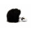 Faux Fur Bunny Tail Butt Plug (Black) 1