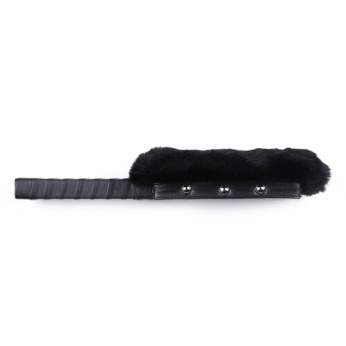 Double Sided Fluffy Bondage Paddle with a Faux Leather Base (Red) 2