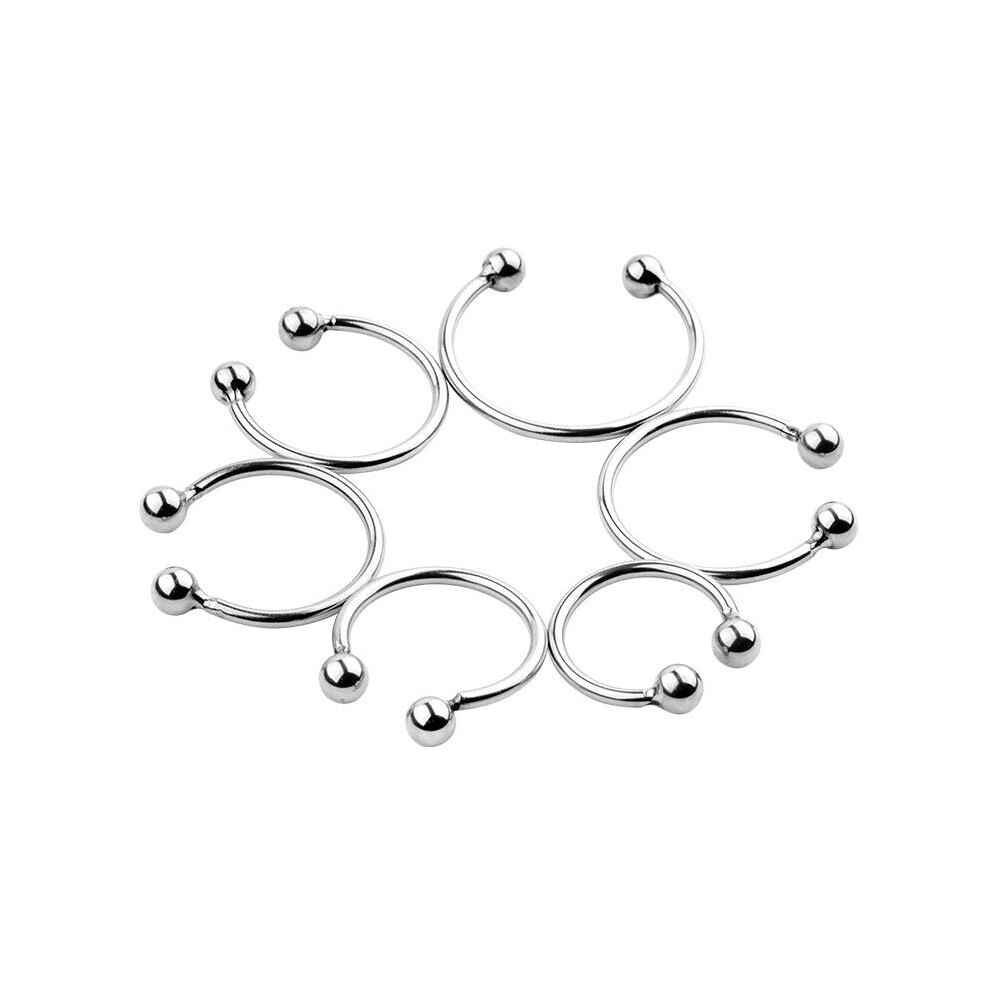 Metal Stainless Steel Cock Rings Set (6 Pack)