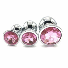 Pink Jewelled Butt Plugs (3 Piece)