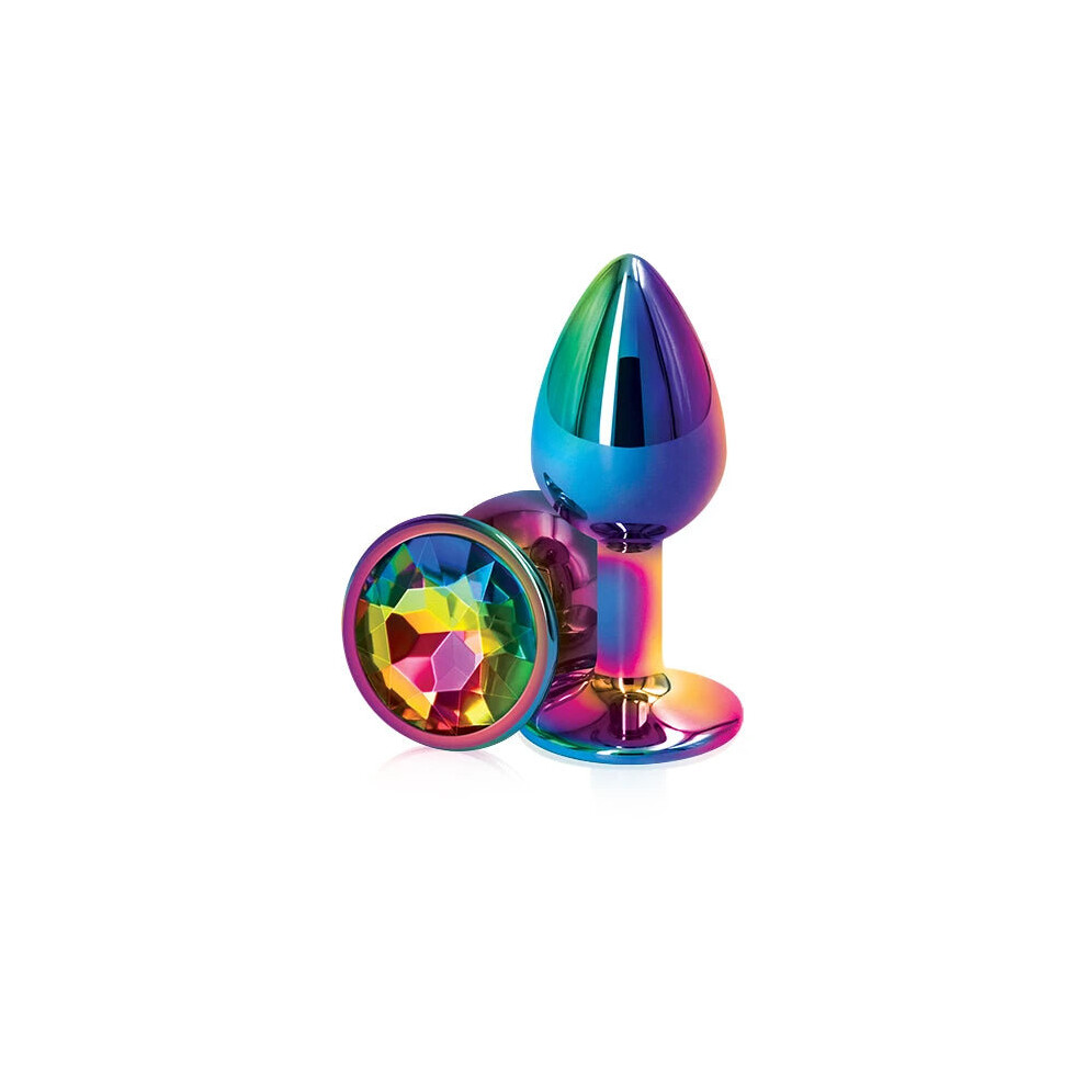 Jewelled Iridescent Metal Butt Plug (3 Piece)