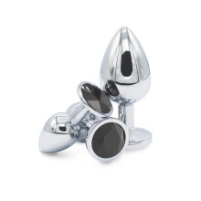 Black Jewelled Butt Plugs (3 Piece)