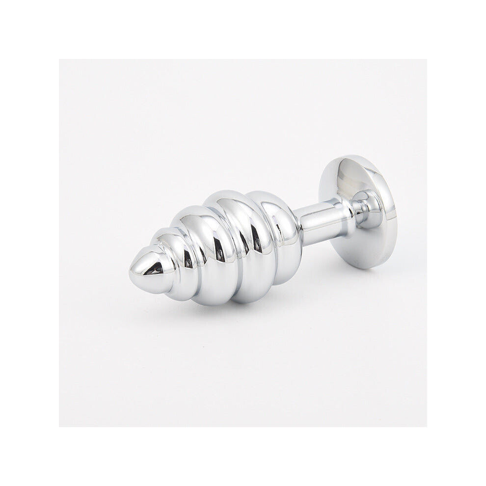 Purple 'Wavy' Stainless Steel Butt Plug Set (3 Piece)