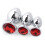 Red Jewelled Butt Plugs (3 Piece) 1