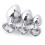 White Heart Shaped Jewelled Butt Plugs (3 Piece) 1