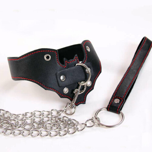 Bat Inspired Bondage Collar and Lead 2