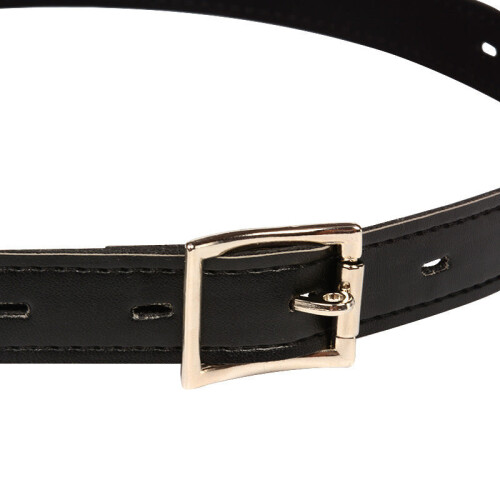 Black Faux Leather Fetish Full Body Straps 1