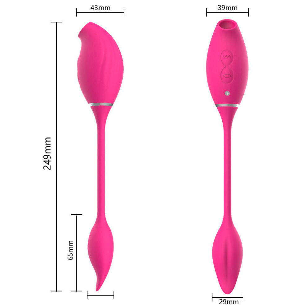 Clitoral Suction Stimulator with G-Spot Vibrator (Purple)