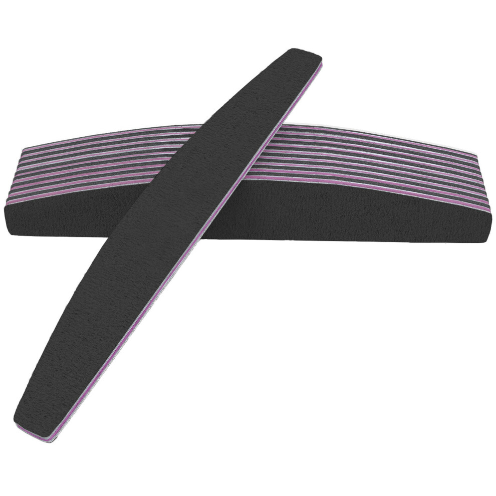 Red Ember Black/Red (, Grit 180/180) Ember Professional Nail Files 10 Pcs, Emery Board