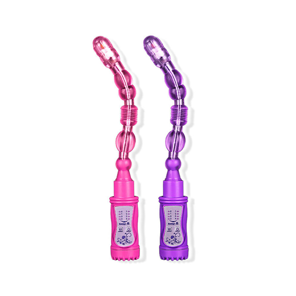 Bendable Vibrating Anal Beads (Pink)