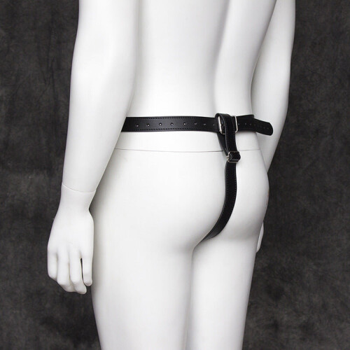 Male Chastity Belt with Buckle Detail 2