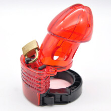 Red Plastic Chastity Device (3 Inch)