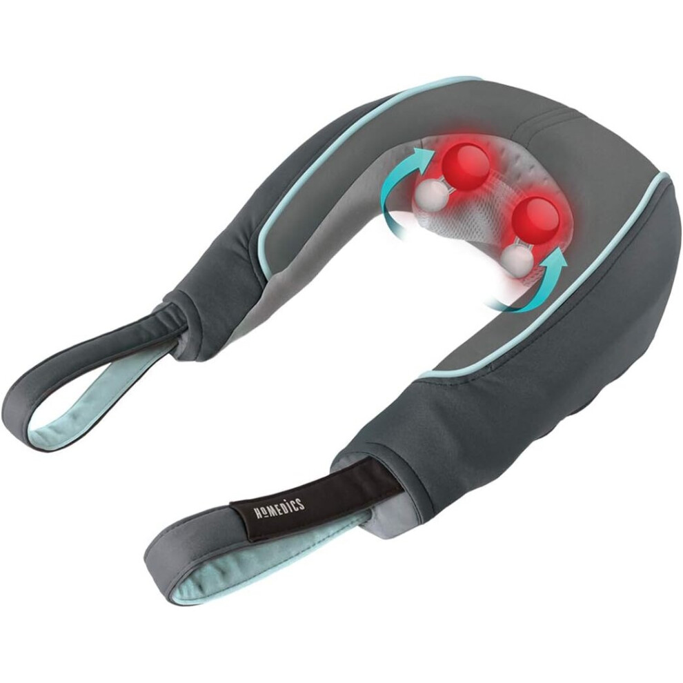 Homedics Shiatsu Neck Massager with Heat, Rotating Massagers for Neck and Back, Shoulder Massager with Handles