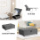 Casart 2-in-1 Convertible Sofa Bed Folding Ottoman Sleeper Single Home Office 4