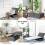 Casart 2-in-1 Convertible Sofa Bed Folding Ottoman Sleeper Single Home Office 2