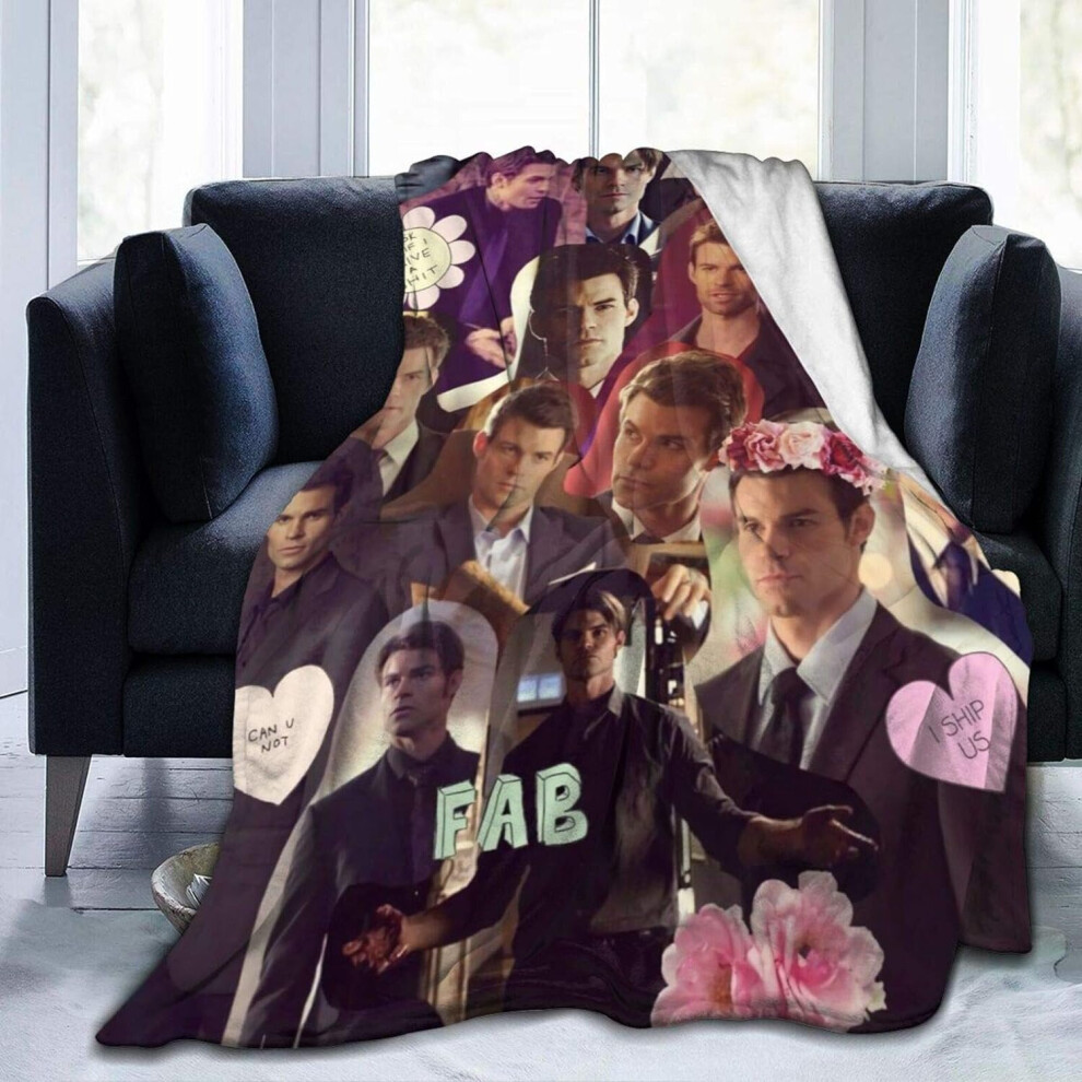 (125CM X 100CM) Elijah Mikaelson Daniel Gillies Collage Throw Blanket Suitable Ultra Soft Weighted Bedding Fleece Blanket