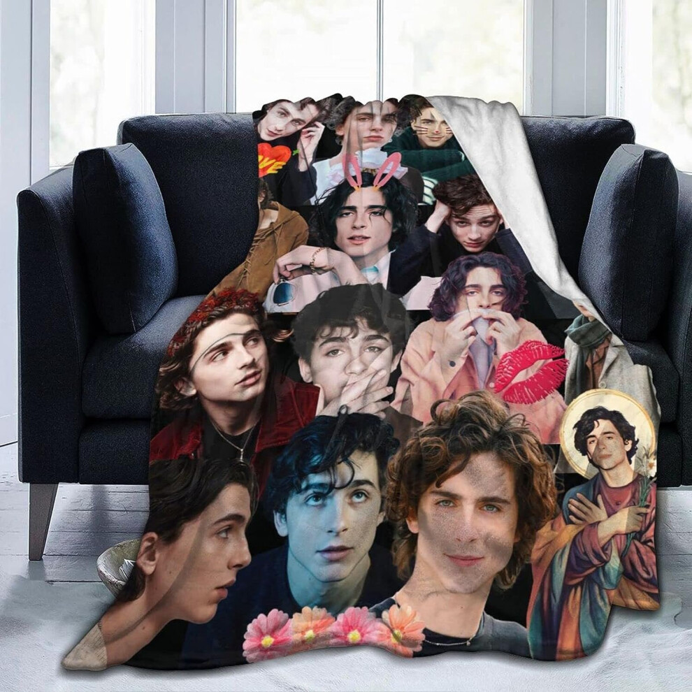 (200CM X 150CM) Blanket Timothee Chalamet Soft and Comfortable Warm Fleece Blanket for Sofa,Office Bed car Camp Couch Cozy Plush Throw Blankets Beach