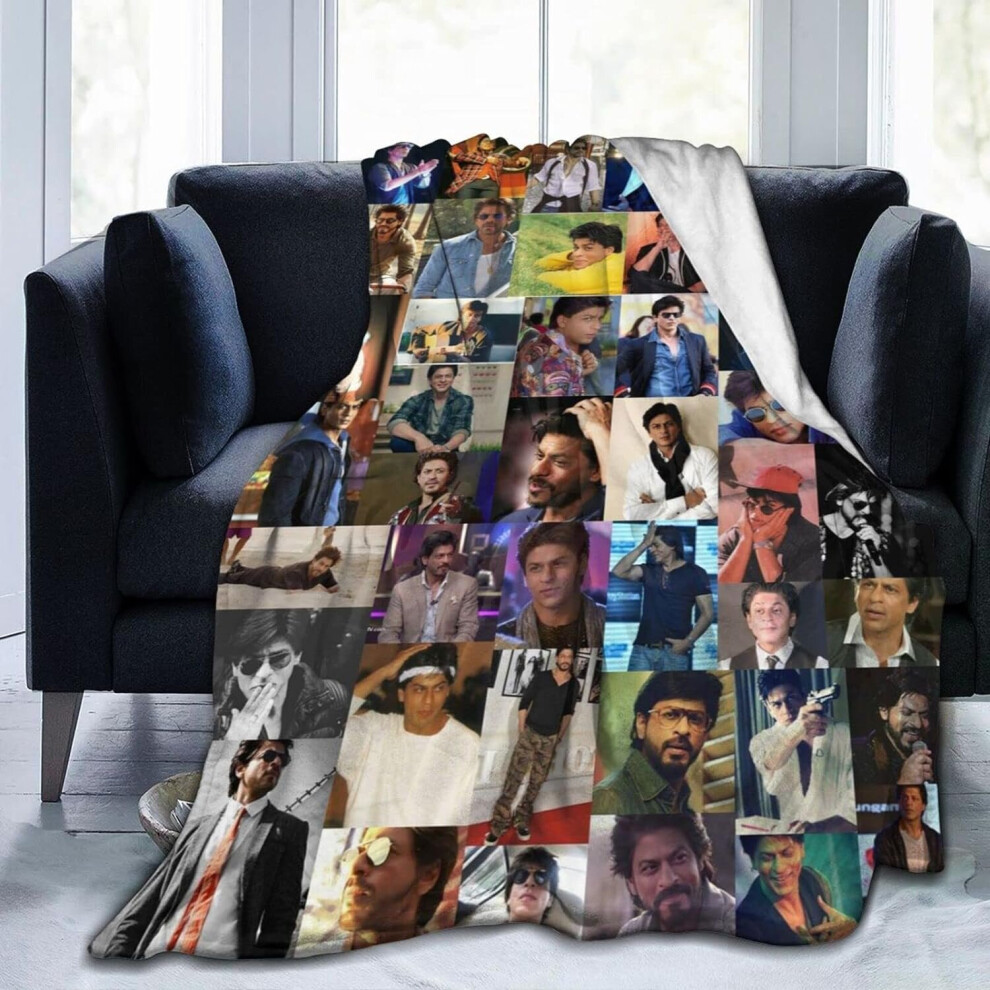 (125CM X 100CM) Shah Srk Rukh India Khan Flannel Blanket Bedding Fleece Blanket Soft Thow Blankets Air Conditioning Blanket For Sofa Couch Living Room