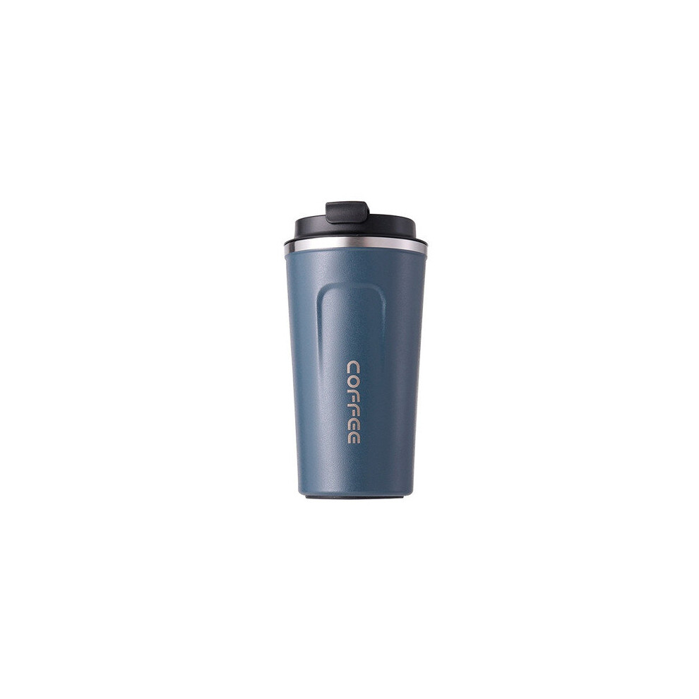 (Blue) 500ml Double Stainless Steel Coffee Mug Car Thermos Mug Travel Thermo Cup