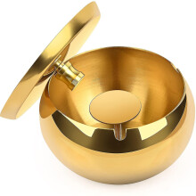 2023 - Ashtray, Large Xxl Outdoor Ashtray, Ultra Resistant Ashtray, Away From The Storm,, Gold