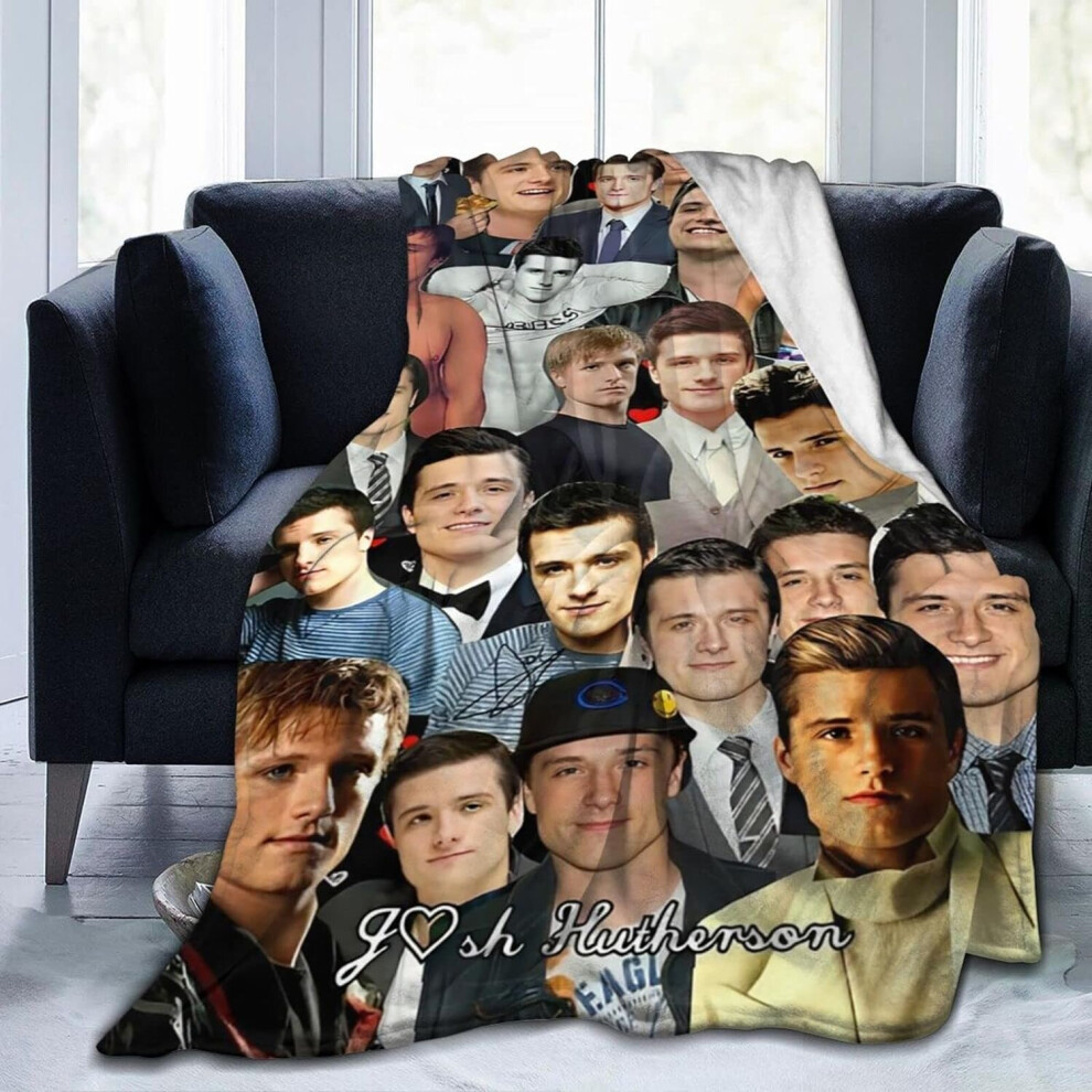 (125CM X 100CM) Josh Hutcherson Collage Blanket Lightweight & Warm,Ultra-Soft & Comfy Flannel Blanket