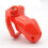 Red Plastic Male Chastity Cage Kit (4 Rings) 2