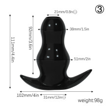 Grey Silicone Anal Expander (Large)