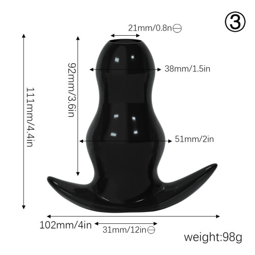 Grey Silicone Anal Expander (Large)