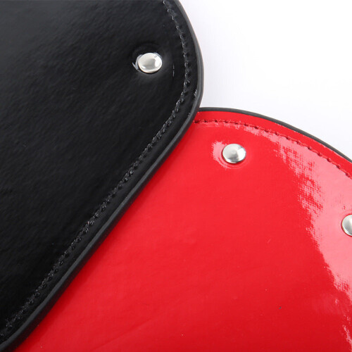 Double Sided Black and Red Faux Leather Paddle