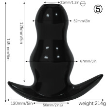 Grey Silicone Anal Expander (XXL)