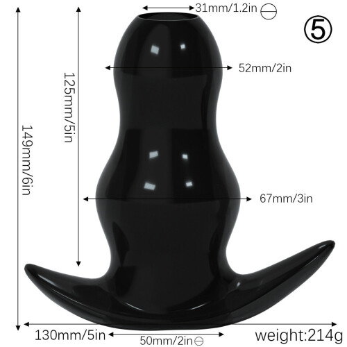 Grey Silicone Anal Expander (XXL)