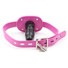 It's No Choke' Internal Dildo Gag (Black and Pink)