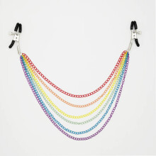 PRIDE Chained Nipple Clips (Rainbow)