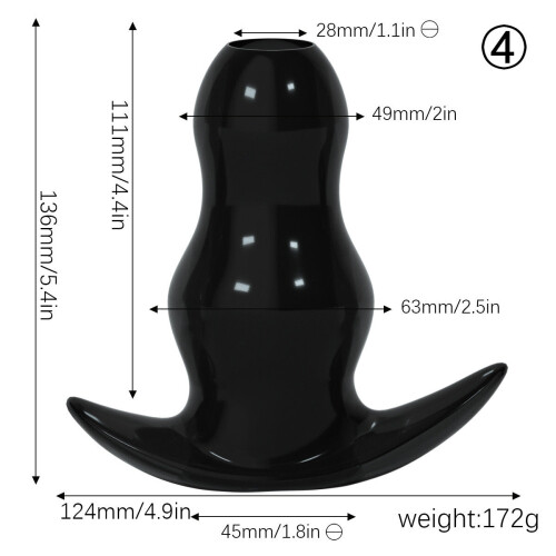 Grey Silicone Anal Expander (XL)