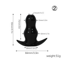 Grey Silicone Anal Expander (Medium)