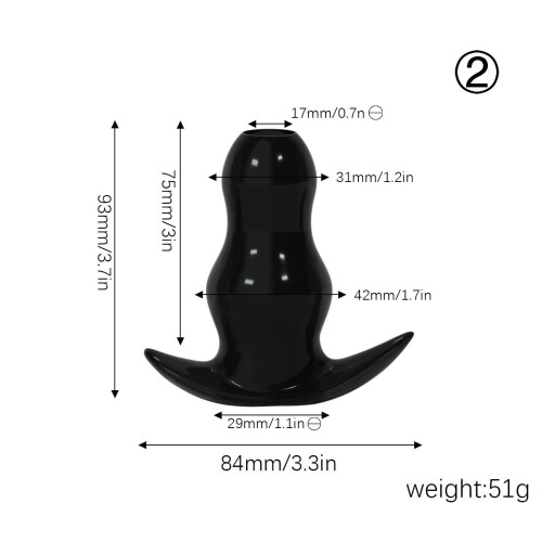 Grey Silicone Anal Expander (Medium)