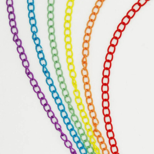 PRIDE Chained Nipple Clips (Rainbow) 1