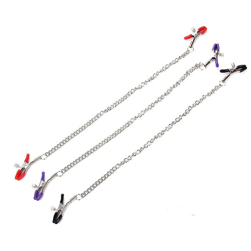 Chained Nipple Clamps (Purple)
