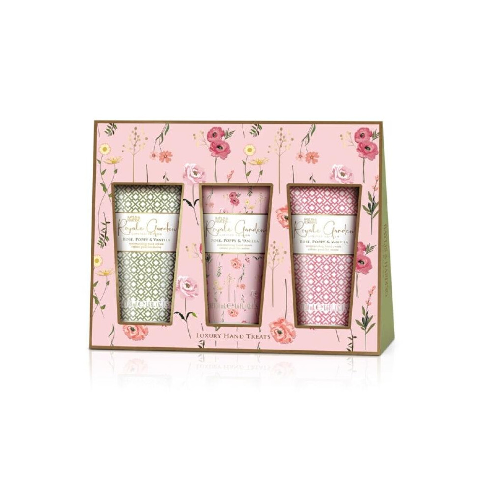 Baylis & Harding Royale Garden Rose, Poppy & Vanilla Luxury Hand Treats Gift Set - Vegan Friendly