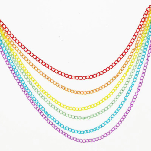 PRIDE Chained Nipple Clips (Rainbow) 2