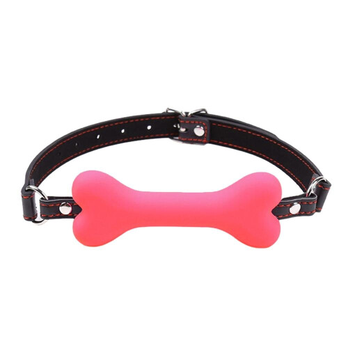 Silicone Dog Bone Gag (Pink) 1